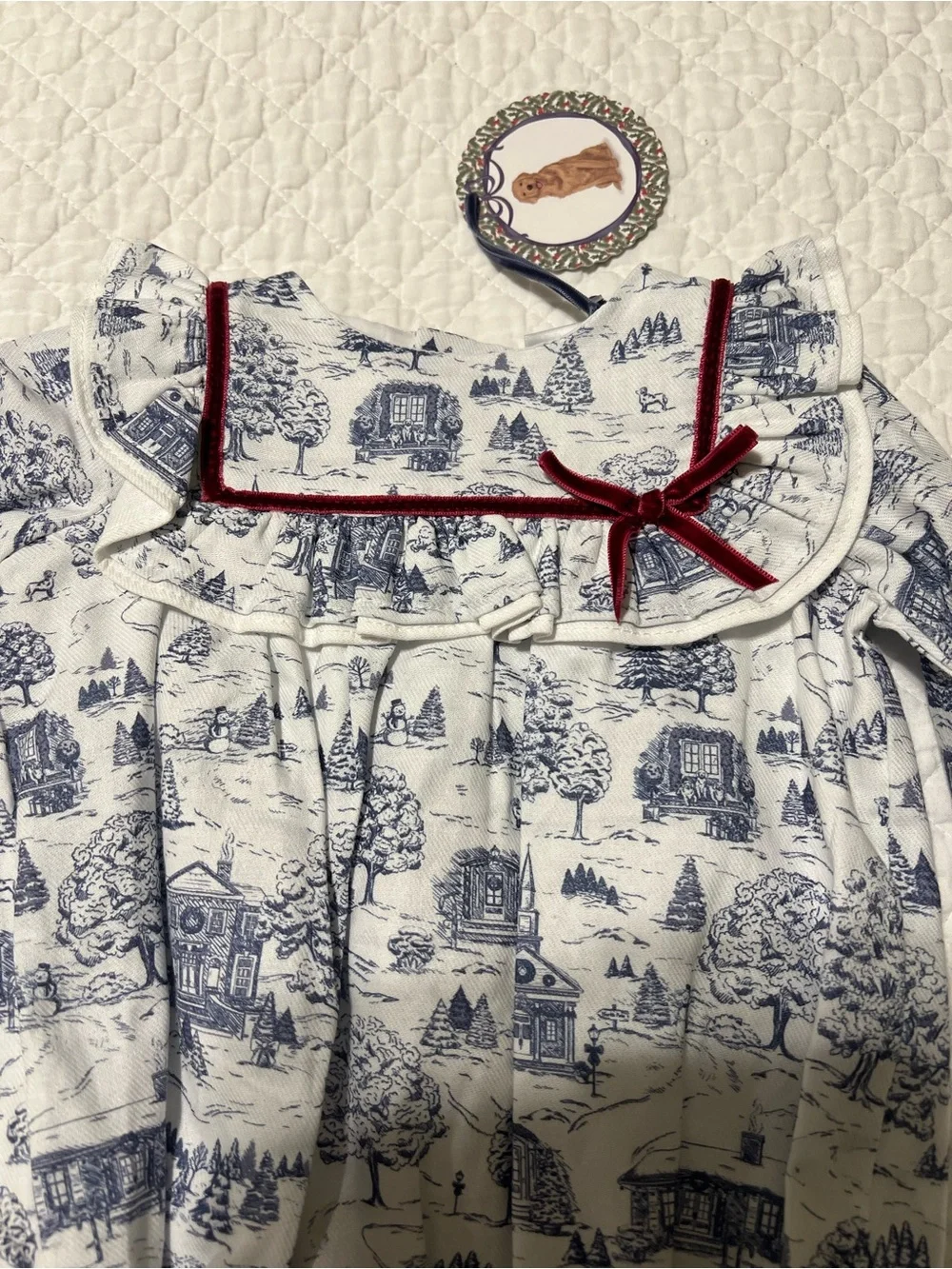 NEW Edgehill Collection x Darby Fallon Clark Ansley Toile Winter Romper